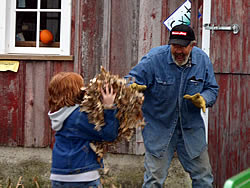 Farmer John and little girl.